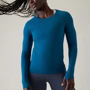 ATHLETA Momentum Seamless Top, Large,  Dark Lapis - worn once